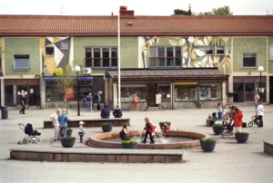 Vy över årsta torg